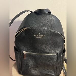 Kate Spade Black Textured Backpack